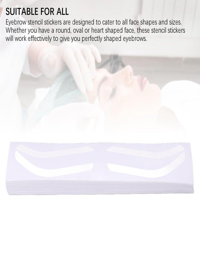 Focket Airbrush Eyebrow Stickers, 100 Sheet Stencils Shape Tape Disposable Auxiliary Stickers, Airbrush Brow Border Shaping Mapping Tape Air Brush Templates for Makeup - Image 4